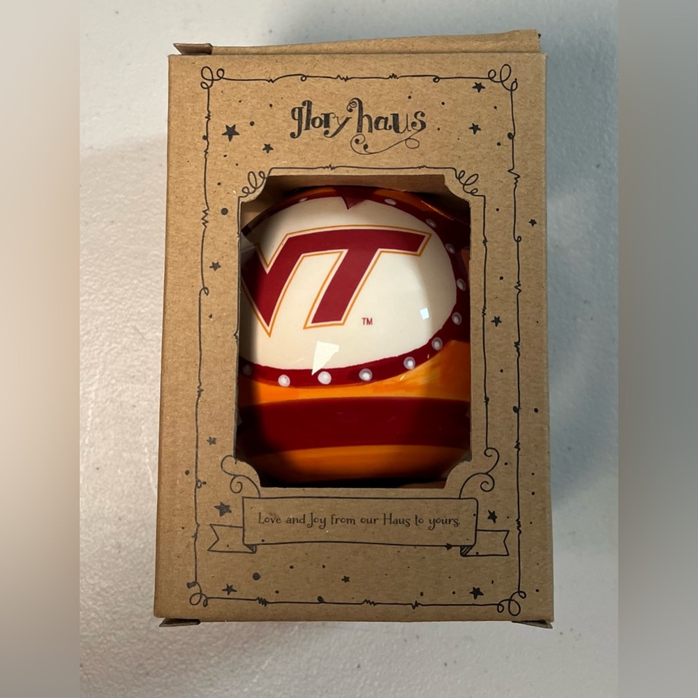 Joy Haus Vintage Holiday Ornament - maroon and orange